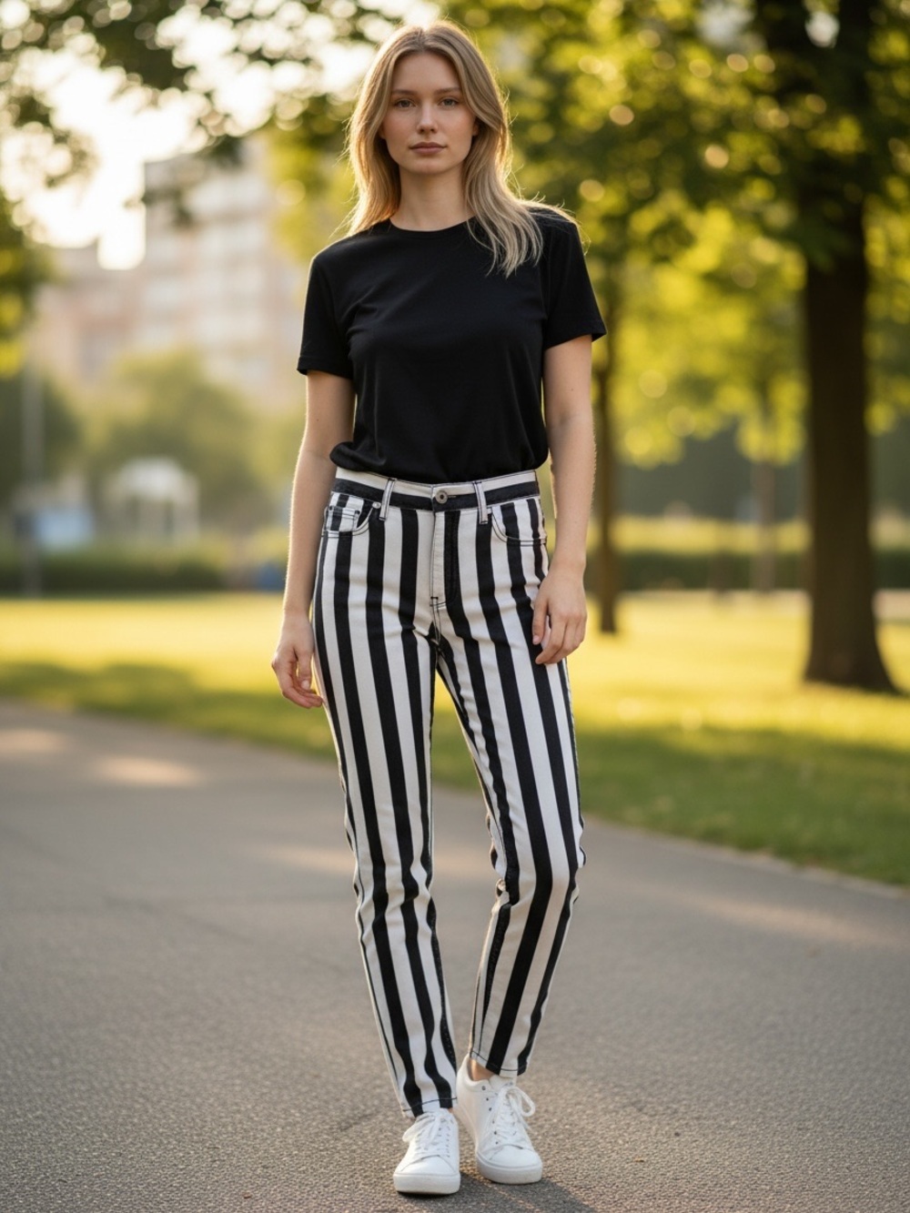 Levi's Low Pro Railroad Stripe Jeans NWT Women's Relaxed Straight Leg Mid Rise